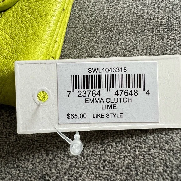 Fossil Emma Clutch in stunning Lime Color - Picture 7 of 16